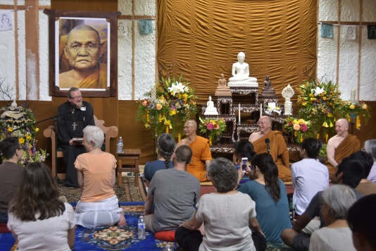 Abhayagiri's 20th Anniversary in the unfinished Reception Hall